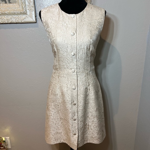 Dolce & Gabbana Dresses & Skirts - Dolce & Gabbana Cream Textured Mini Dress